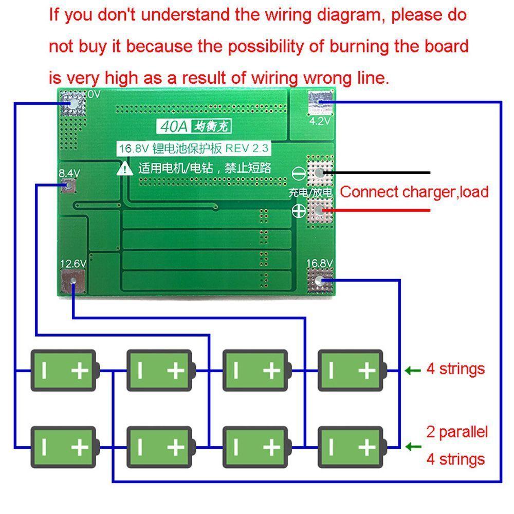 1S 11A Li-ion BMS Protection Board 18611 Lithium Battery Charger PCB With Balance Function For Drill Motor 11.8V