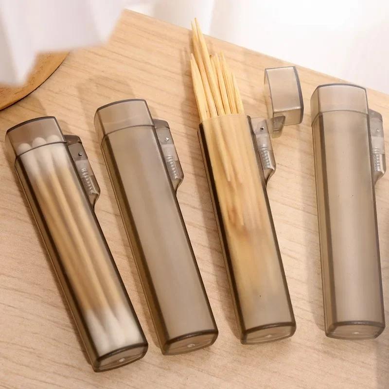 1-20PCS Portable Mini Plastic Toothpick Holders Box Pocket Toothpick Case with Spring Switch Outdoor Travel Home Restaurant Supply