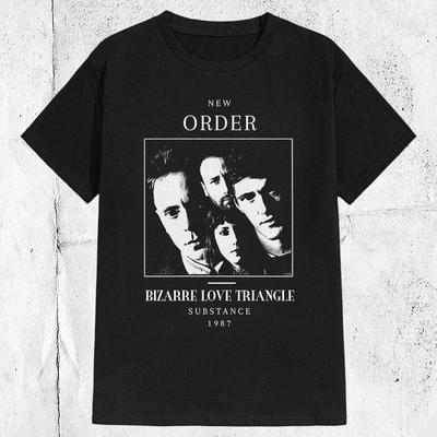 Vintage 80er New Order Band Substance 1987 100% Baumwolle T-Shirt Herren T-Shirts Oberteil