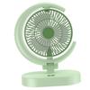 USB Desk Fan Rechargeable Quiet Small Portable Desktop Table Fan with Light for Home Travel