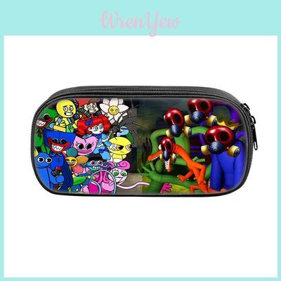 Rainbow Friends Creative Pencil Pouch With Spacious Storage Nylon Stationery Bag For Kids