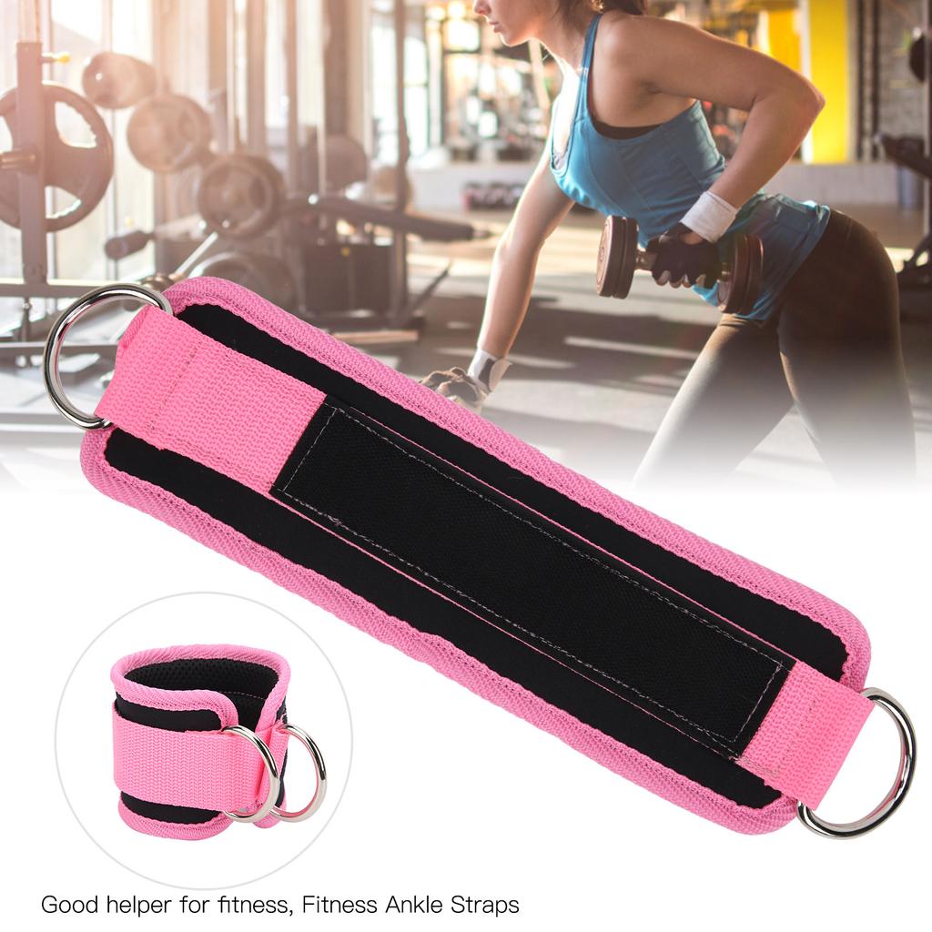 Fitness Ankle Straps for Cable NaMachine Double DRing   Neoprene Ankle Straps(Black )