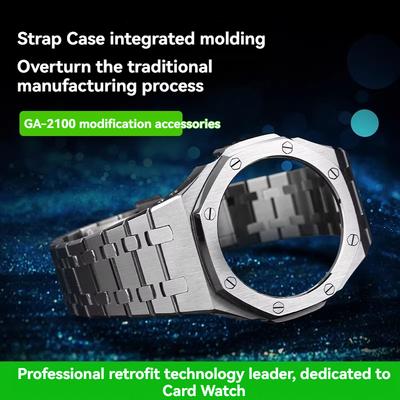 GA2100 GA-B2100 Mod Kit 316L Metal shell&Bands for Casio G-sHOCK 5611 GA-2110 Royal Oak Style Steel Case Strap Mod Refit Kit