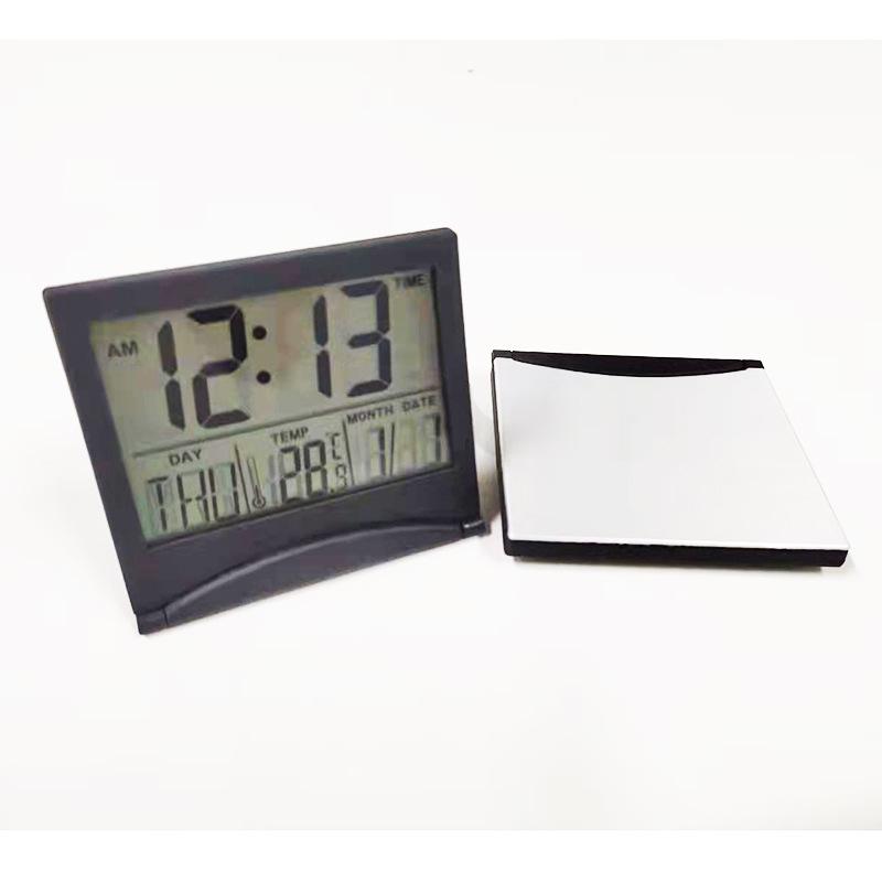 Multifunctional Folding Alarm Clock with Perpetual Calendar, Timer, Weather Forecast, and Temperature Display