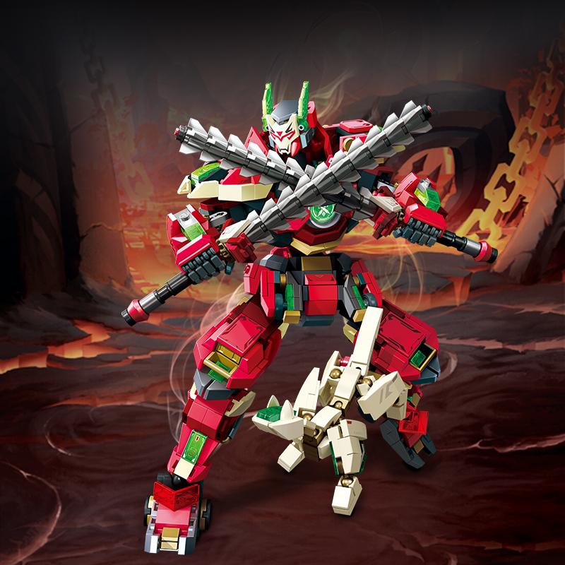 Non-Toxic Sembo Chiese-Style Mecha Assemblage Building Blocks Robot Model Bricks Collectible Ornaments Kids Toys For Children Diy Holiday Gift