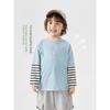 Right European Style Boys' Cloud Cotton Fake Two-Piece Long-Sleeve T-Shirt Spring 2026 New Children's Base Shirt Baby Inner Wear Trendy