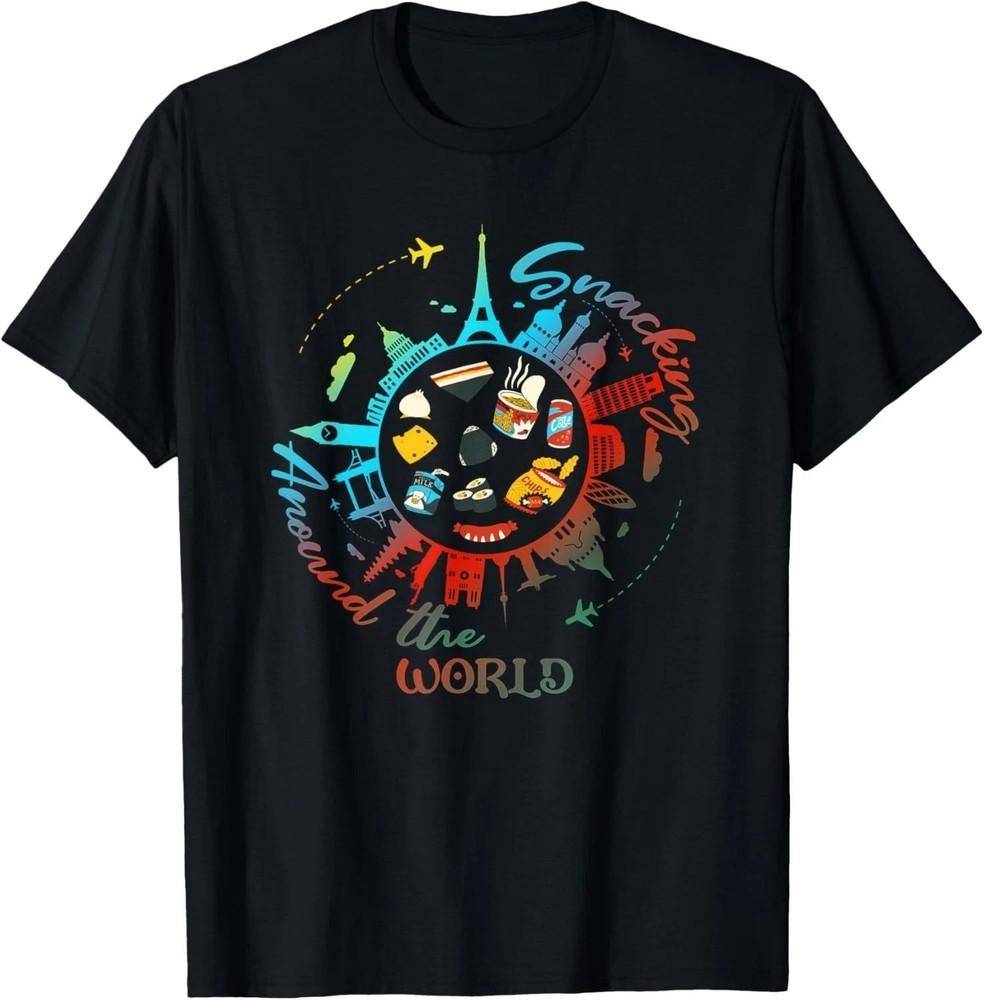 

HOT Snacking Around The World Fast Food Lover TShirt Unisex T-Shirt L