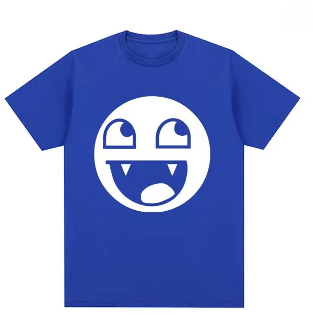 

Weird expression round face shortsleeved new style pure cotton fashionable Tshirt for both Unisex and Women 4XL