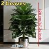 Una Planta Grande Artificial de Hierro Malayo de 47.24 Pulgadas de Alto con 24 Hojas Realistas Hechas de Plástico Duradero Adecuada Para Decoración Interior/exterior