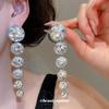 Rhinestone Tassel Stud Earrings - Vintage Court Style Fashion Jewelry for Women