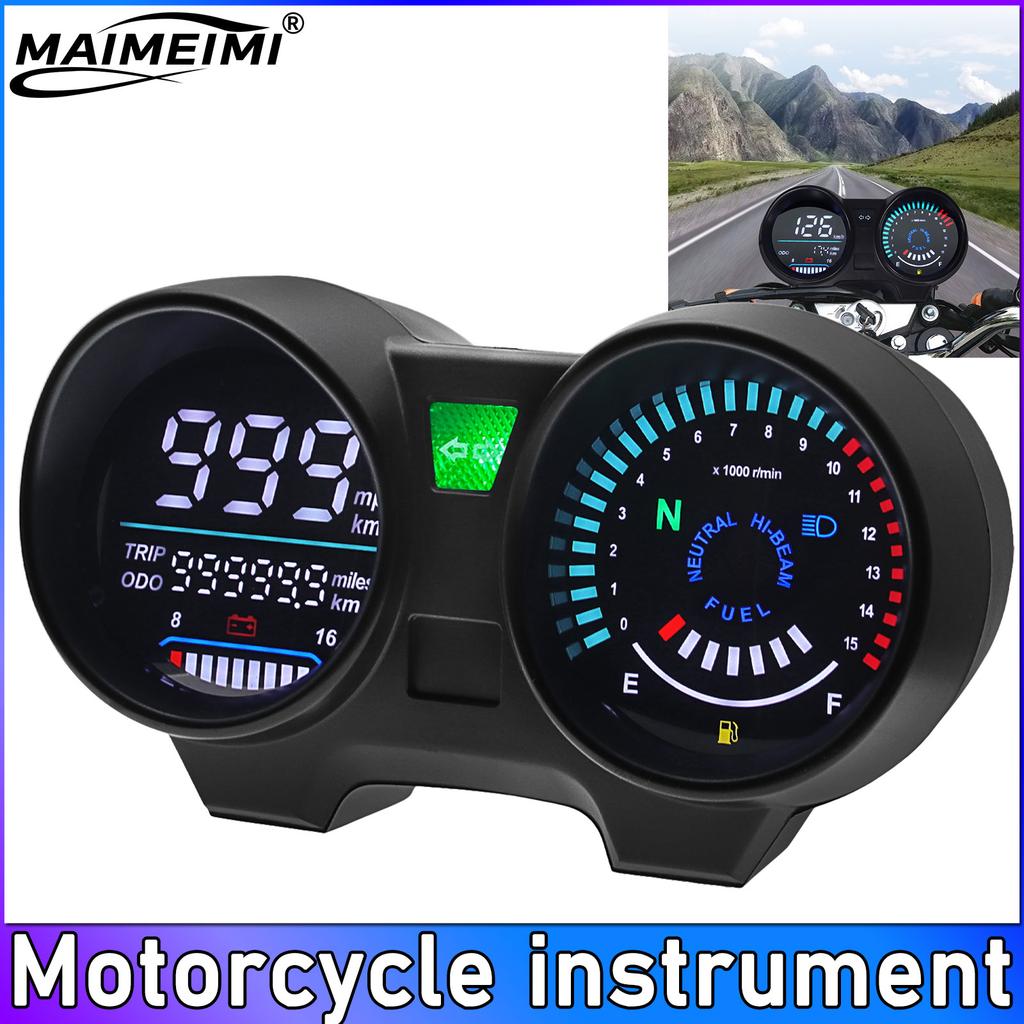 LED Digital Motorcycle Speedometer Dashboad Odometer RPM Meter For Honda Brazil CG125 2000 To 2008 Fan 125 Titan 125 2013