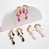 Fashion Multi-color Alloy Dripping Oil Irregular Earrings Niche Personality Liquid Design Sweet Cool Earrings