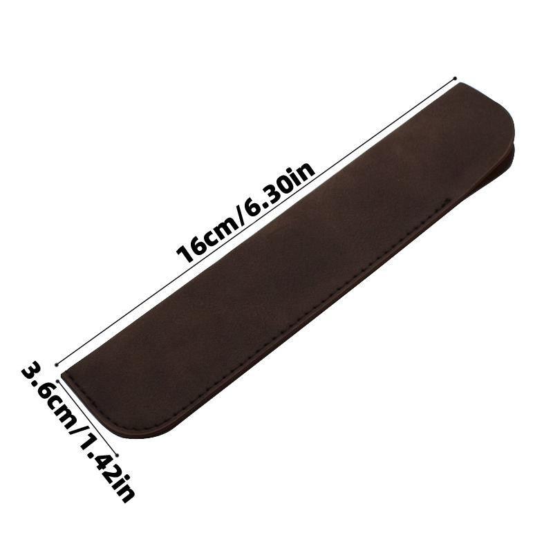 Soft Pencil Case Holder For One Pen PU Leather Pencilcase Writing Materials Stationery Storage Bag Office School Supplies Gift