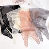 Versatile Elegant Silk Scarf Retro Solid Color Triangular Scarf Flower Embroidered Breathable Lace Scarf for Women