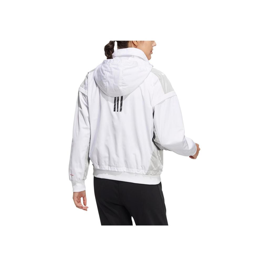 Adidas x Transformers Co-Branded New Year Edition Solid Color Sports Zip-Up Hoodie Jacket Women Jackets White HM7460