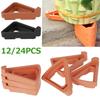 Pot Trays 24/12Pcs Plant Flower Pot Feet Stand Invisible Risers Toes Lifters Triangle Garden Supplies Invisible Pot Lifters