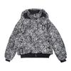 Tide brand original design sense printed white duck down jacket women's short small new winter bread clothes