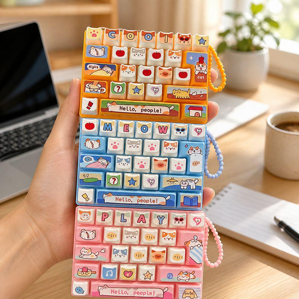 Clear Key Sounds Keyboard Keychain Pressable Keys Keyboard Toy Gifts