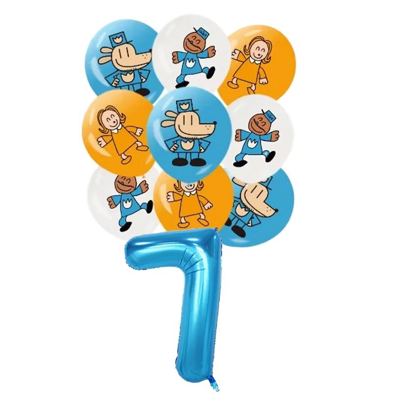Cartoon Dog Man Theme Balloon Birthday Party Decoration Sherlock Dog Party Supplies Tableware Sets Popcorn Box Banner Plates