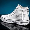 Tendência de sapatos de lona de cano alto masculino casual legal moda estilo de rua tênis hip hop para adolescentes