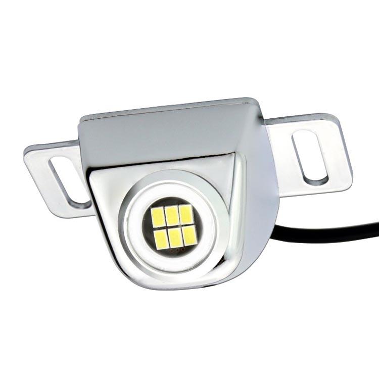 

Car LED Electric Eye Reversing Light External Bulb Modified License Plate Auxiliary Light срібний