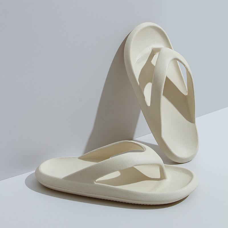 Flip-flops women's summer foot pinch thick bottom wear sandals beach couple new men's bathroom bath non-slip slippers