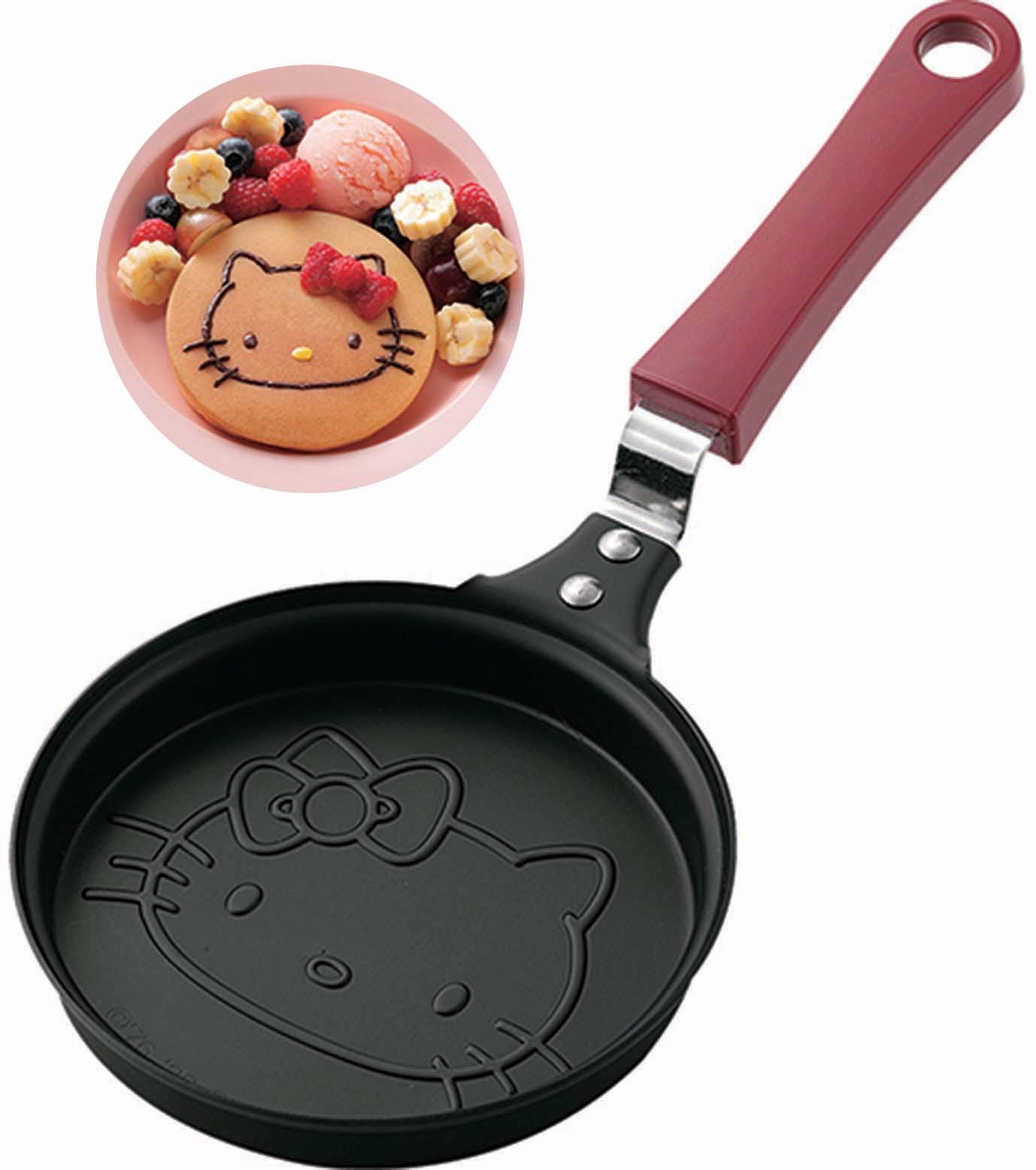 

Kakusee Hello Kitty Hotcake Gas Stove Recipe Made in Japan Pan, Only, Included, чорний
