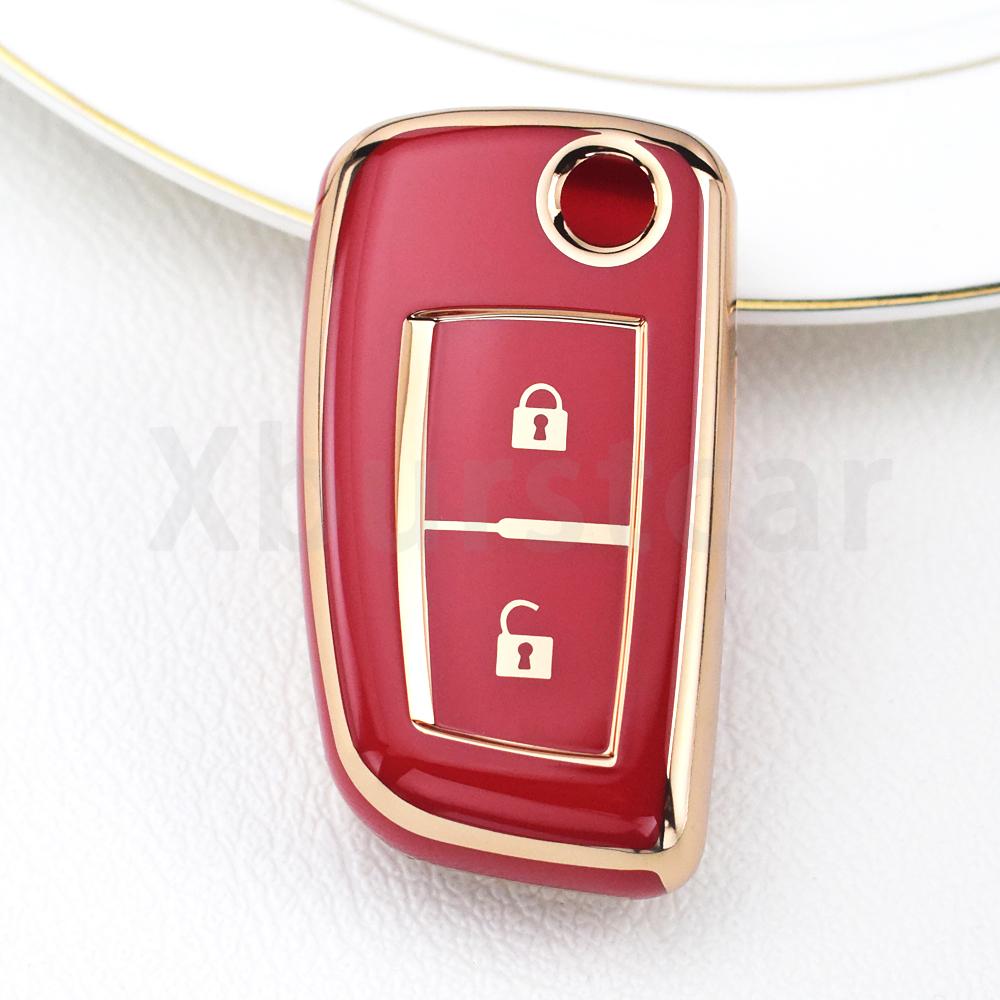 2 Buttons Tpu Car Folding Key Case Cover For Nissan X-Trail Juke F15 Rogue Qashqai J11 Tiida Murano Maxima Quest Shell Protector