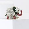 Enamel Rhinestone Elephant Brooches for Women Unisex Animal Pins Multi-color Available Fashion Jewellery Accessories Gifts