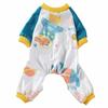 Pet Dog Cat Four-Legged Cotton Knit Pajamas Striped Print Home Outfit Small Medium Large Dogs