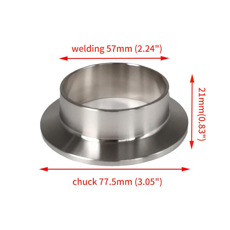 Welding Pipe Sanitary Fitting Weld Clamp Ferrule Fits Clamp Stainless Steel 304