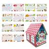 DIY Desk Calendar 2026 Diamond Art Calendar Crafting Kit Cute House Tabletop Calendar Monthly Planner Decoration for Home Office Bedroom
