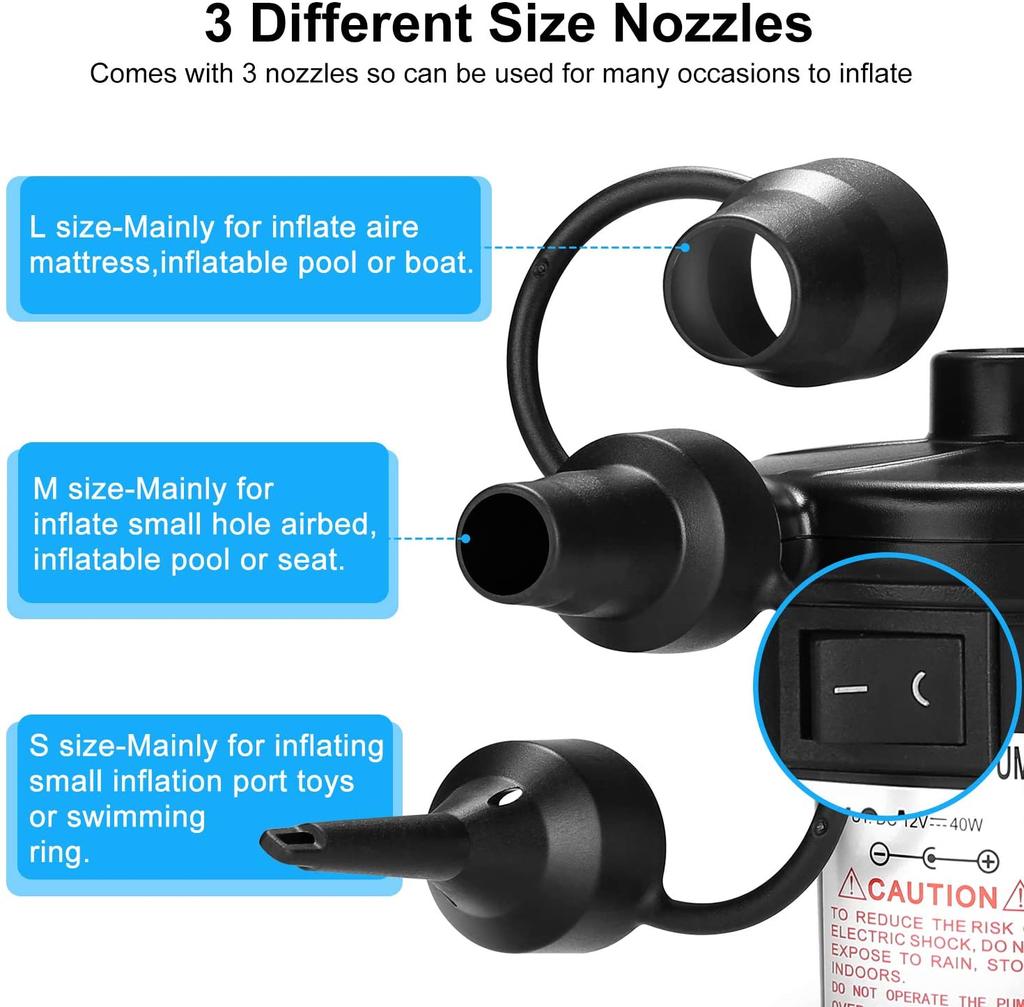 Tragbare Aufblasbare Pumpe Elektrische Luftpumpe Luftmatratze Boot Auto Auto Luft Aufblasbare Pumpe Für Auto Heimgebrauch EU/US Stecker