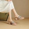 Sandalen Höhe Gummischuhe für Damen Rutschfeste Damen Hausschuhe Nicht Neue Mode VIP Stil 2024 Trend Lässige Original Pantoletten