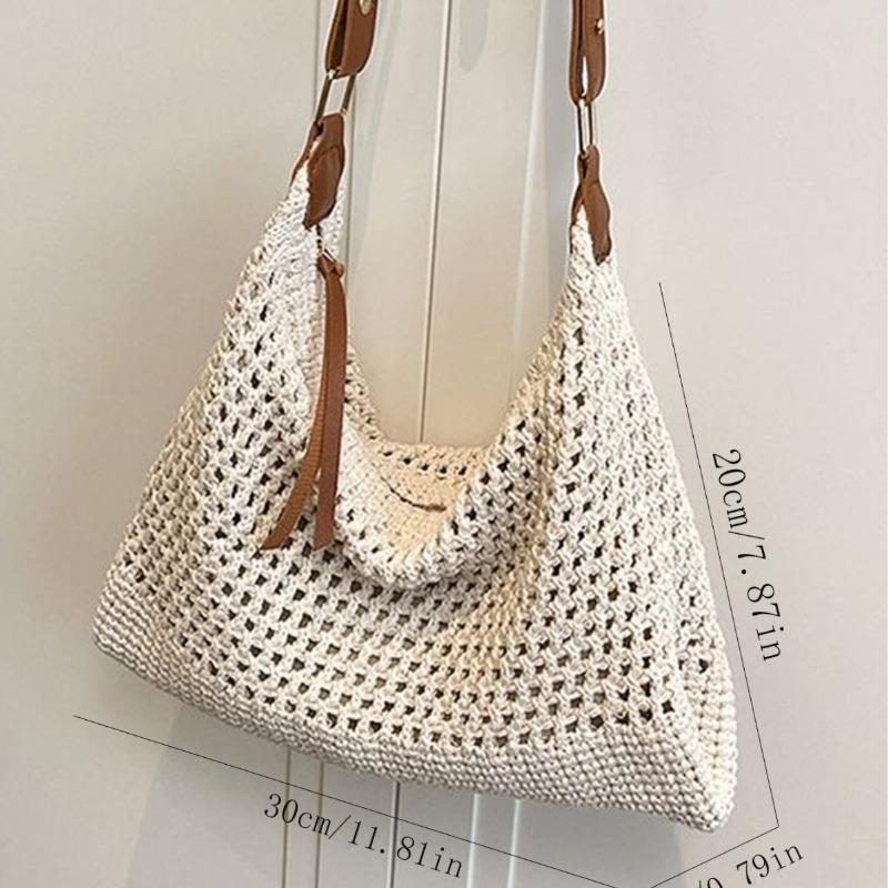 Large-capacity Stylish Straw Bag for Casual Single-shoulder Carrying