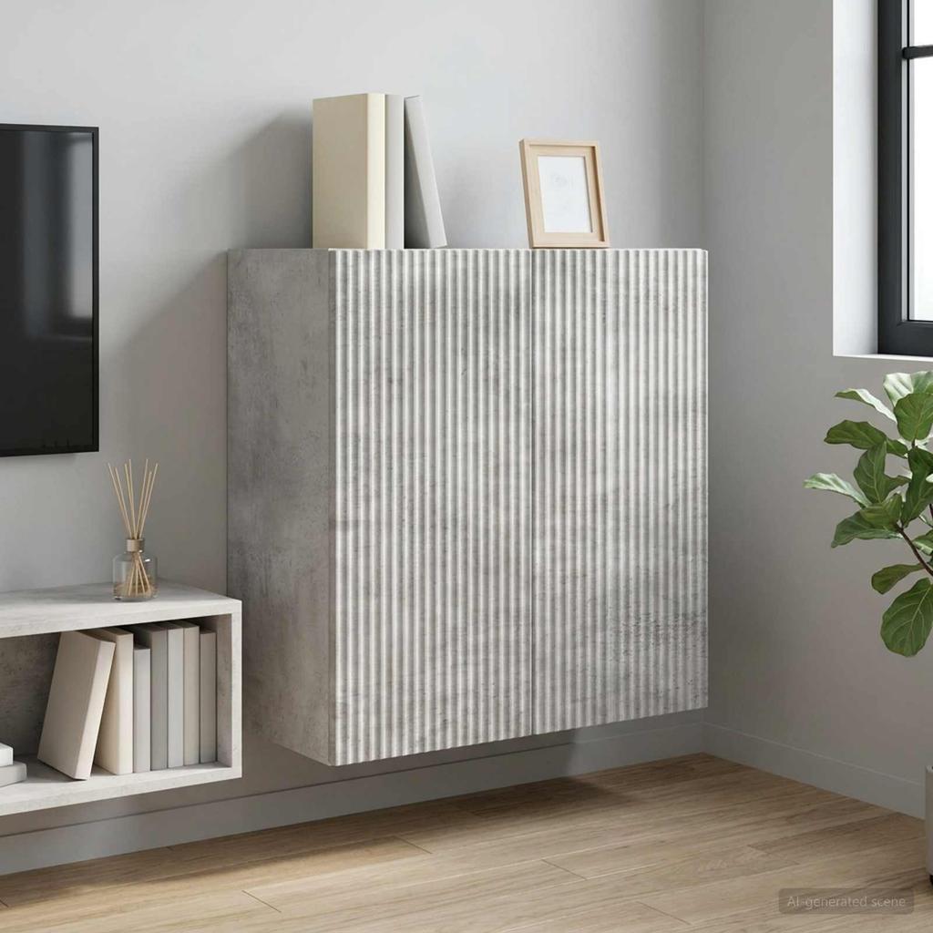 Wall Mounted Cabinet Concrete Grey 59 x 31 x 60 cm Engineered Wood