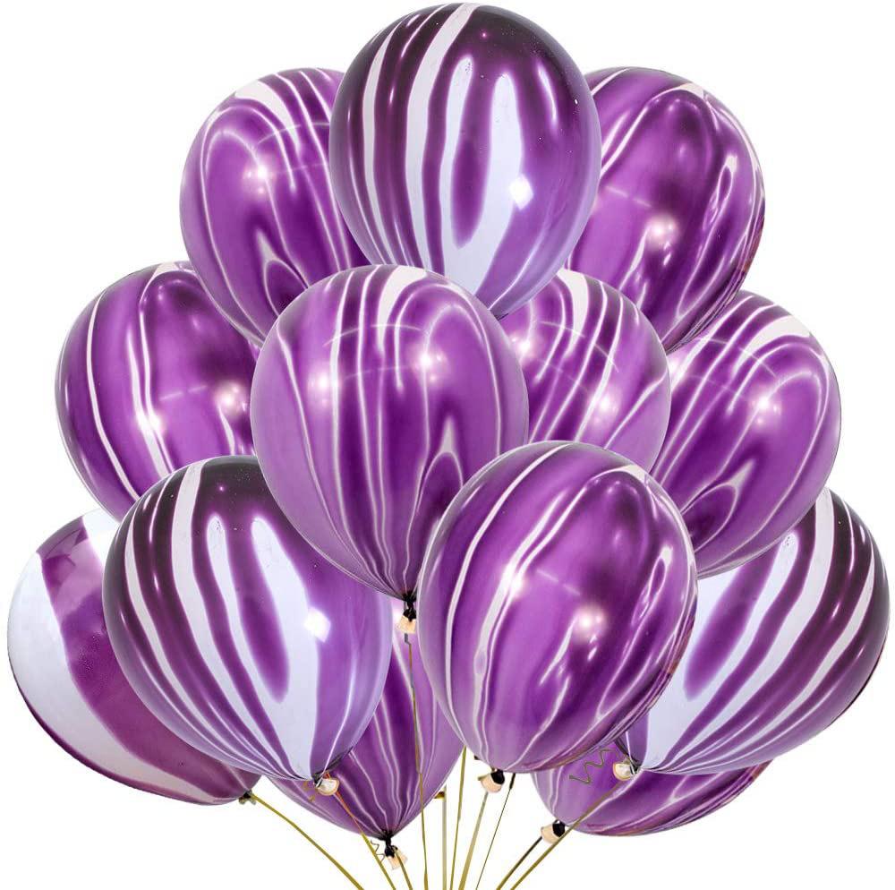 Agate Color Cloud 10 Inch 12 Inch Marble Pattern Latex Balloon Birthday Set Wedding Banquet Atmosphere Arrangement