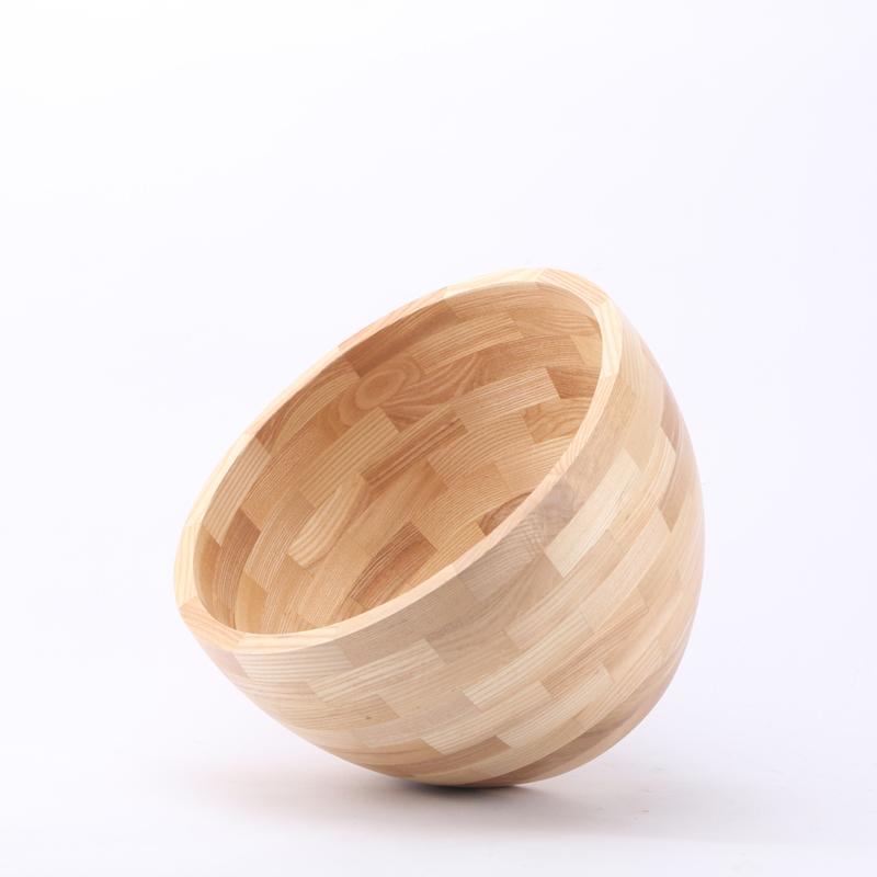 Custom Factory Eco-friendly Large Capacity Mixing Bowl Kitchen Bamboo Salad Bowl