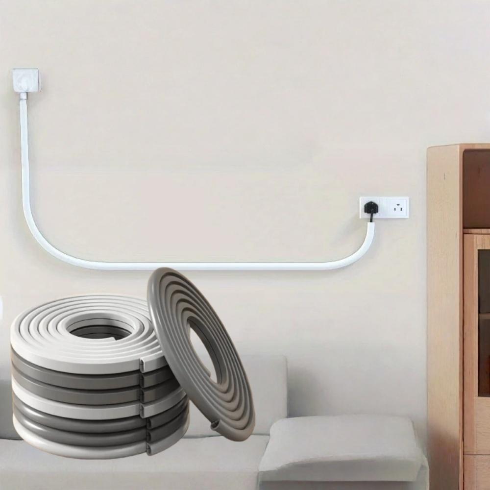1pc 2m/78.74in Slot Floor Cord Cover Cord Protector Extension Wiring Duct Electric Wire Slot Cable Manage Cable Hider Organizer
