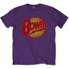 Men's David Bowie Vintage Diamond Dogs Logo Slim Fit T-shirt X-Large Purple