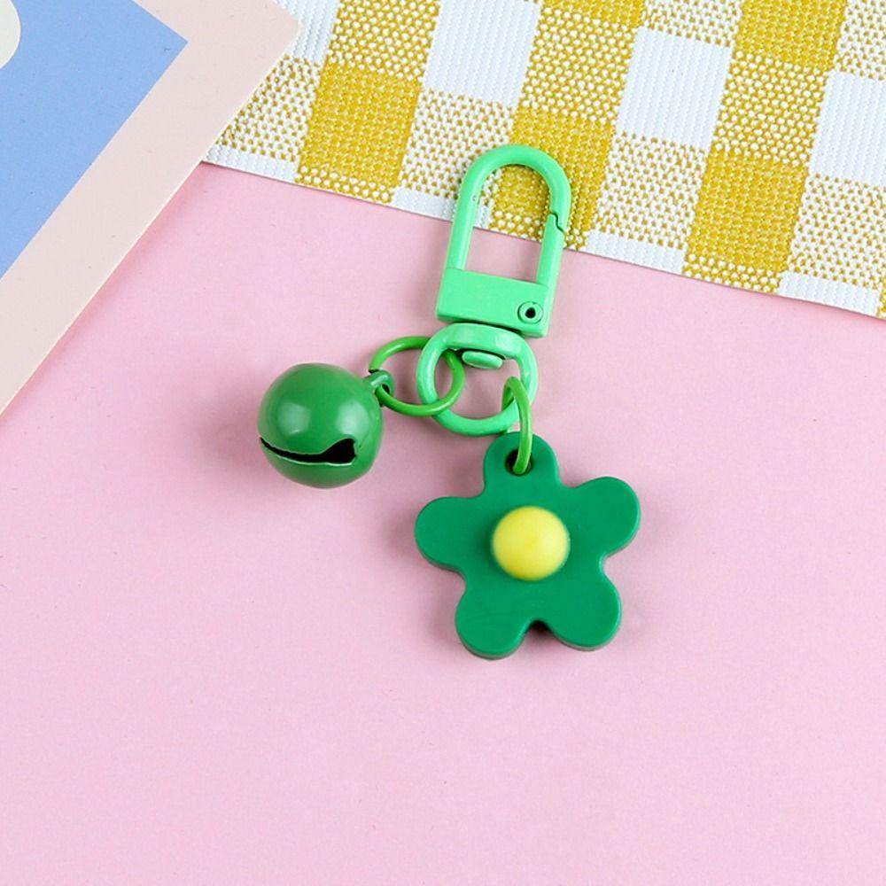 Epoxy Flower Keychain Colorful Car Keyring Fashion Flower Pendant Bag Accessories