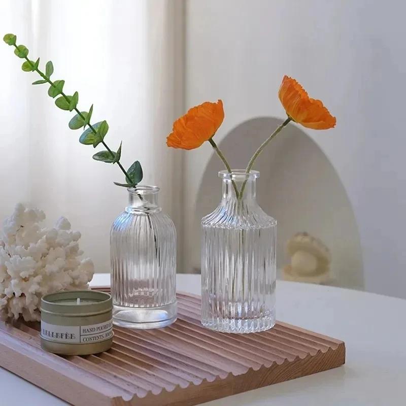 1pcs/set Light Luxury Transparent Vases for Plant Bottle Flower Pot Hydroponic Terrarium Arrangement Container Flower Table Vase