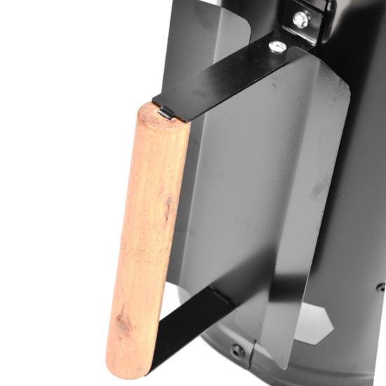 Charcoal Chimneys Starter Extra Large Capacity Small Chimneys with Wooden Handle for Charcoal Grill And BBQ