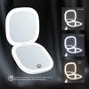 LED Foldable Double-Sided Makeup Mirror with USB Charging
