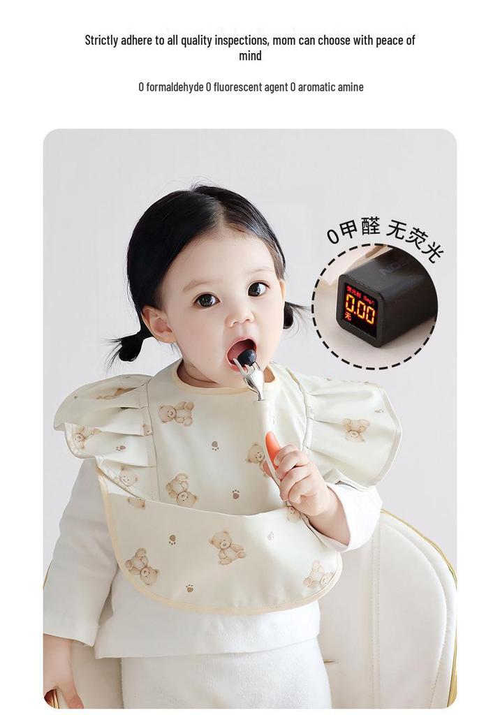 Waterproof Angel Lace Baby Bib – Stain-Resistant, Easy-Clean, Lightweight for Infants & Toddlers