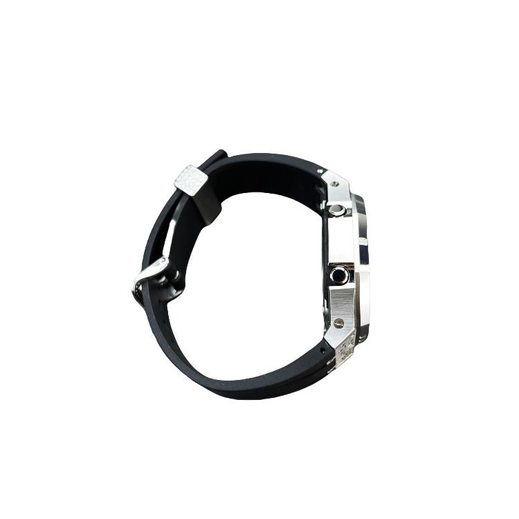 Casio Custom Collection Quartz Movement Fluoroelastomer Strap Watch Unisex Black Dial GA2100-7A(Watch6--)