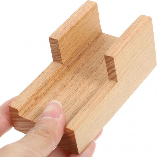 Amosfun Japanese Wooden Sushi Holder - Traditional Sushi Rack Taco Holder for Home Restaurant Party Use 3.54 X 1.96 X 1.57 Inches