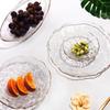 Artisan Japanese Glass Plate: Gold-Edged, Hand-Painted, Irregular Design for Western Cuisine, Fruits & Salads.