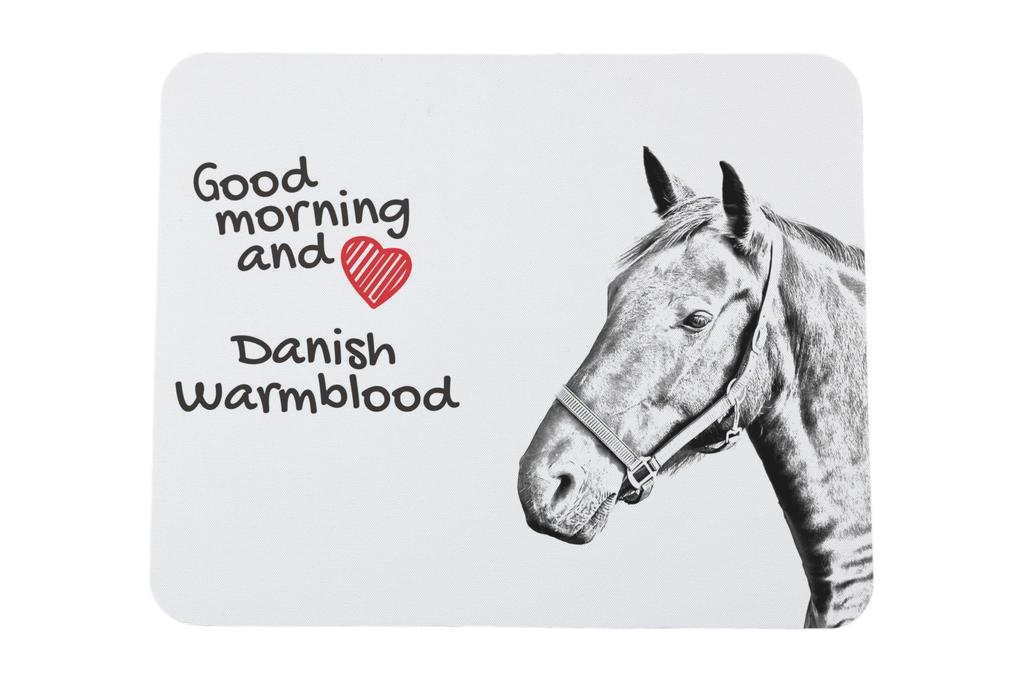 Danish Warmblood - mouse pad with print, personalized pad with a horse, unique gadget for an office worker from the Art-Dog brand