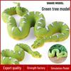 Green Tree Python Cognitive Simulation Reptile Toy - Children's Fake Snake Boa Constrictor Model